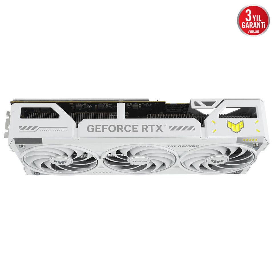 ASUS TUF-RTX5070TI-O16G-WHITE-GAMING-NVIDIA-GEFORCE-RTX 5070 TI-16GB GDDR7-256bit--OC-2xHDMI-3xDP-RGB-DLSS4 EKRAN KARTI