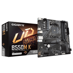 GIGABYTE B550M K, rev.1.0, 4xDDR4, 2xM.2, DP, HDMI, AM4 Soket Anakart