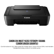 CANON PIXMA E414, Renkli, Kartuşlu, Yazıcı, Tarayıcı, Fotokopi, Usb ORİJİNAL MÜREKKEP
