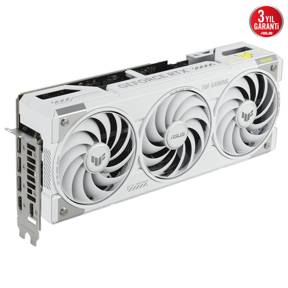 ASUS TUF-RTX5070TI-O16G-WHITE-GAMING-NVIDIA-GEFORCE-RTX 5070 TI-16GB GDDR7-256bit--OC-2xHDMI-3xDP-RGB-DLSS4 EKRAN KARTI
