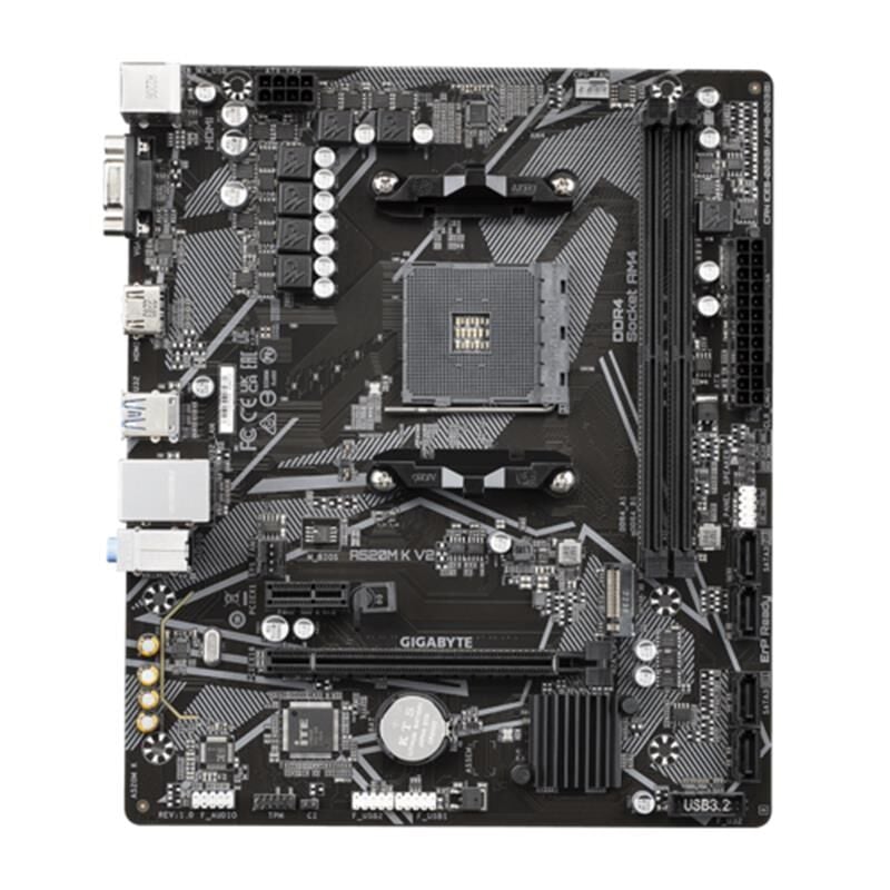 GIGABYTE A520M K V2 DDR4 5100MHZ 1XVGA 1XHDMI 1XM.2 USB 3.2 MATX AM4 (AMD AM4 5000/4000 /3000 SERİSİ İLE UYUMLU)