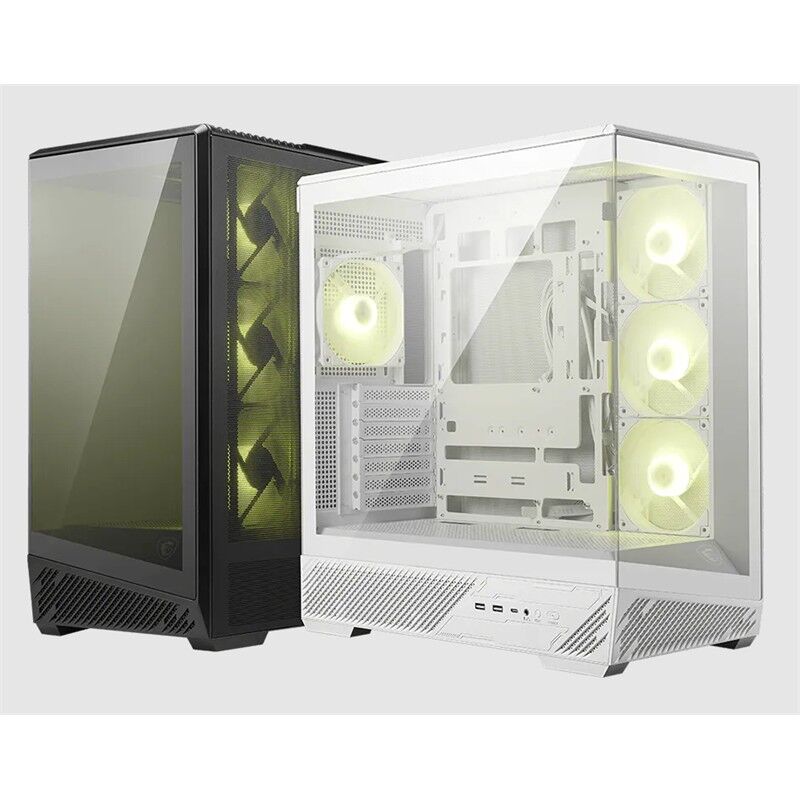 MSI MAG PANO 130R PZ TEMPERLİ CAM 3X120MM REVERSE ARGB 1X120MM ARGB FAN ATX PANORAMİK GAMİNG BİLGİSAYAR KASASI
