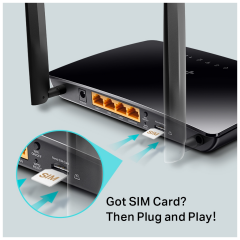 TP-LINK TL-MR6400, 4Port, 300Mbps, 2,4Ghz Wifi, Masaüstü, LTE, Micro Sim Kart Takılabilir 3G-4G Destekli Router