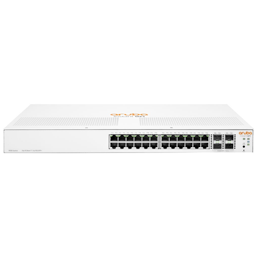 HP Aruba Instant On, JL682A, 1930-24G, 24Port, GigaBit, 4 Port Gigabit SFP, Yönetilebilir, Rack Mount Switch