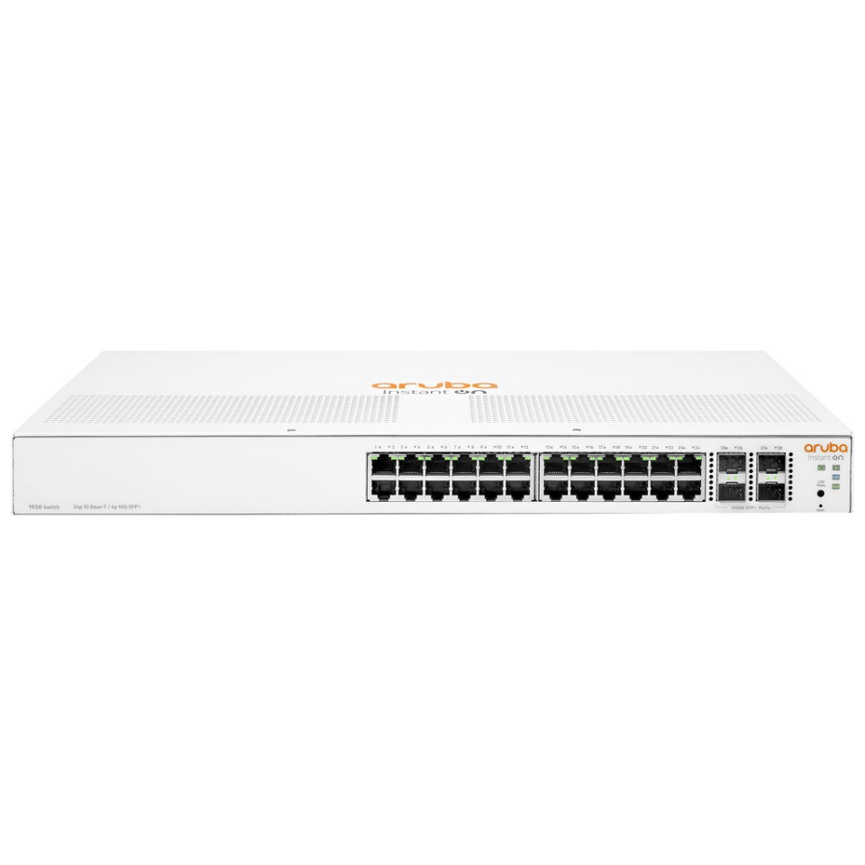 HP Aruba Instant On, JL682A, 1930-24G, 24Port, GigaBit, 4 Port Gigabit SFP, Yönetilebilir, Rack Mount Switch