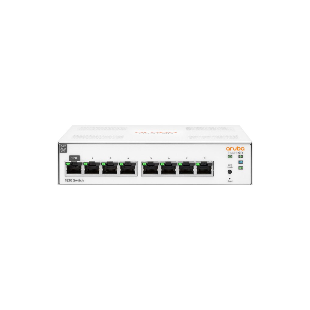 HP Aruba Instant On, JL810A 1830-8G, 8Port, GigaBit, Yönetliebilir, Rack Mount Switch