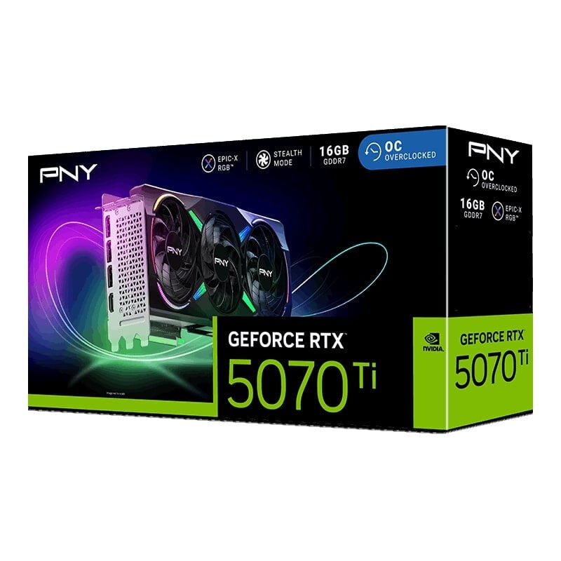 PNY RTX 5070 Ti EPİC-X ARGB OC 16GB GDDR7 256Bit (VCG5070T16TFXXPB1-O) Ekran Kartı