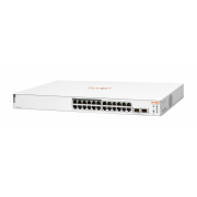 HP Aruba Instant On, JL813A, 1830-24G, 24Port, GigaBit, 12 Port PoE 195W, 2 Port Gigabit SFP, Yönetilebilir, Rack Mount Switch