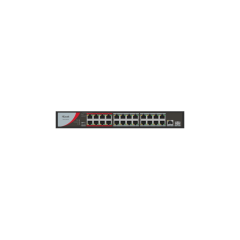 HILOOK NS-0326P-230(B), 24Port, Megabit, PoE 230W, 1 Port GigaBit Lan, 1 Port GigaBit SFP, Long Range 250Metre, Yönetilemez, Masaüstü Switch