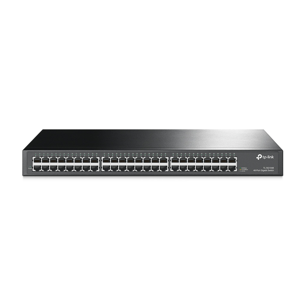 TP-LINK TL-SG1048, 48 Port, GigaBit, Yönetilemez, Metal Kasa, Rackmount Switch