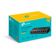 TP-LINK LS1008G, Green Tech, 8 Port GigaBit, Yönetilemez, Masaüstü Switch