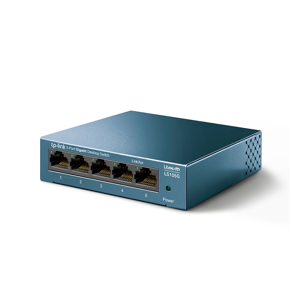 TP-LINK LS105G, Green Tech, 5 Port, GigaBit,  Metal Kasa, Yönetilemez, Masaüstü Switch