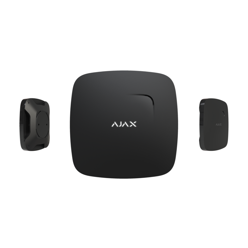 AJAX  Fire Protect, Kablosuz, Isı ve Duman Dedektörü, SİYAH