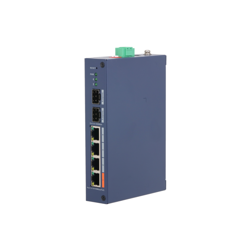 DAHUA CHS4206-4ET-60, 4 Port, Megabit, PoE 60W, 2 Port SFP, Cloud Yönetilebilir, Switch