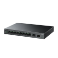 TP-LINK LS1210GP, Green Tech, 8 Port Gigabit, PoE 61W, 1 Port Gigabit Uplink, 1 Port Gigabit SFP, Yönetilemez Masaüstü Switch