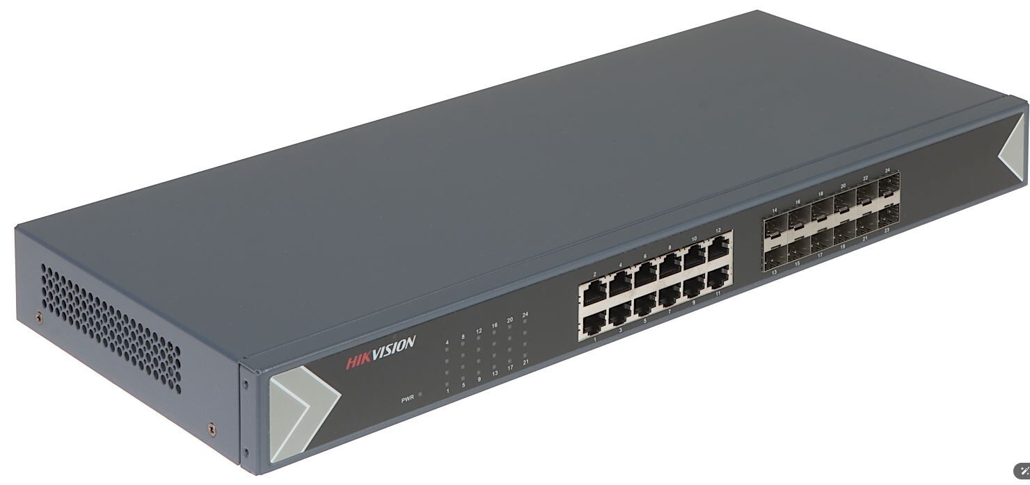 ** HİKVİSİON DS-3E0524TF GB 24 PORT 12 Port GB + 12 Port Sfp SWİTCH