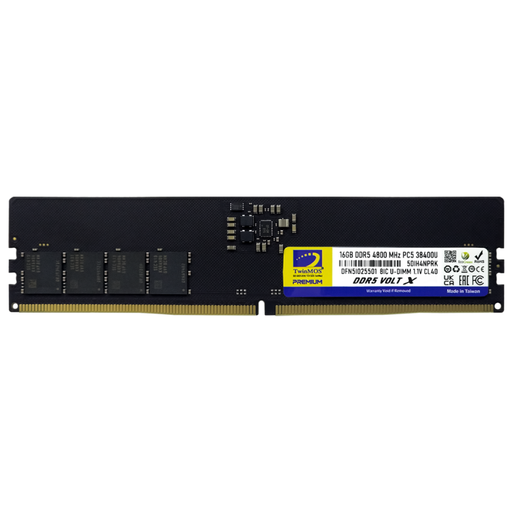 TwinMOS TMD516GB4800U40, 16GB, DDR5, 4800MHz,  CL40, 1.1V Desktop Ram