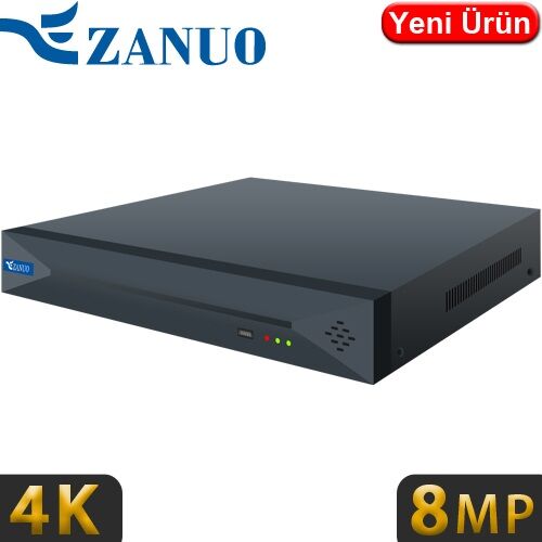 ZANUO ZN-NVR8464E-I 64 KANAL 4x14TB HDD DESTEKLİ 8MP KAMERA DESTEKLİ 4K NVR KAYIT CİHAZI