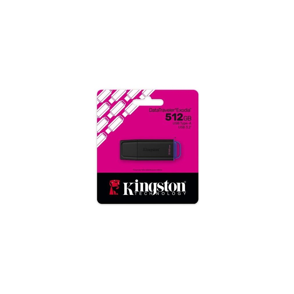 KINGSTON DTXG2/512GB USB 3.2 DataTraveler Exodia Gen 1 Flash Bellek (Siyah-Mor)