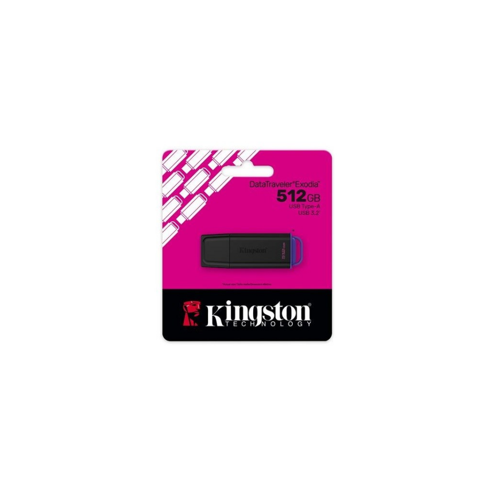 KINGSTON DTXG2/512GB USB 3.2 DataTraveler Exodia Gen 1 Flash Bellek (Siyah-Mor)