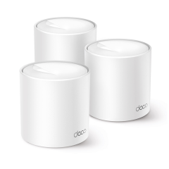 TP-LINK DECO-X10, AX1500, Üçlü Mesh, 1500Mbps, Dual Band, WiFi6, 2Port Gigabit Lan, 520m2 kapsama Alanı, Router, Geniş Alan İnternet Ağı Sağlayıcısı