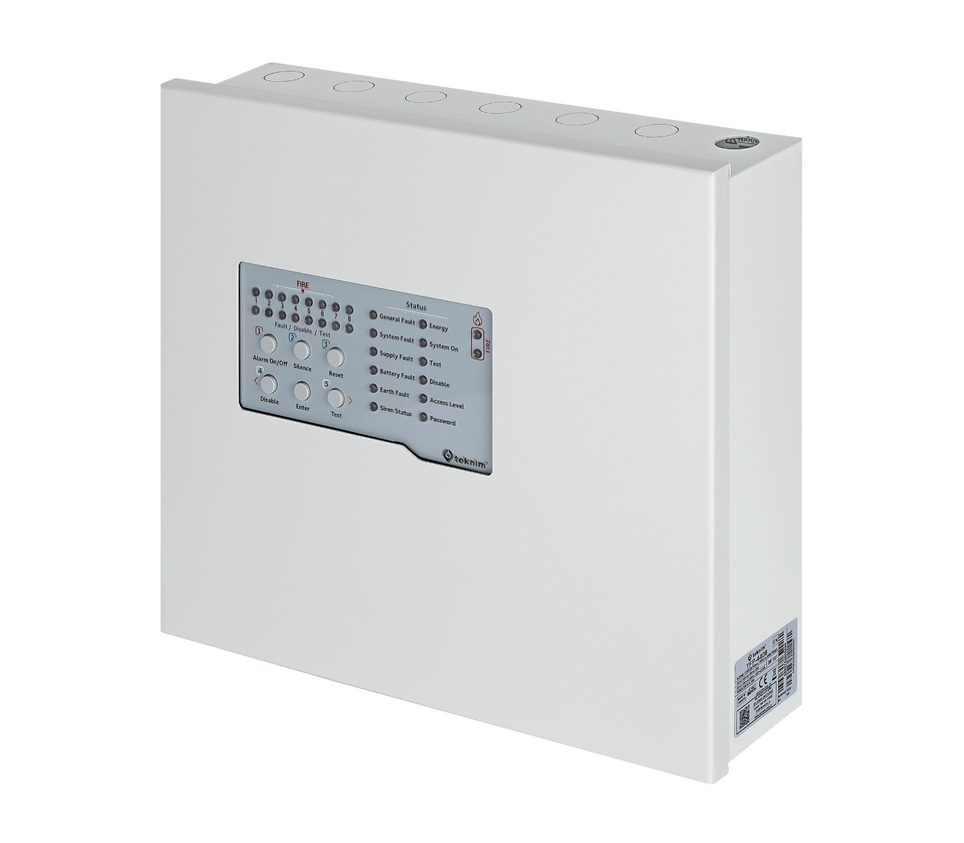 TEKNİM TFP-4408 8 BÖLGELİ KONVANSİYONEL YANGIN ALARM PANELİ