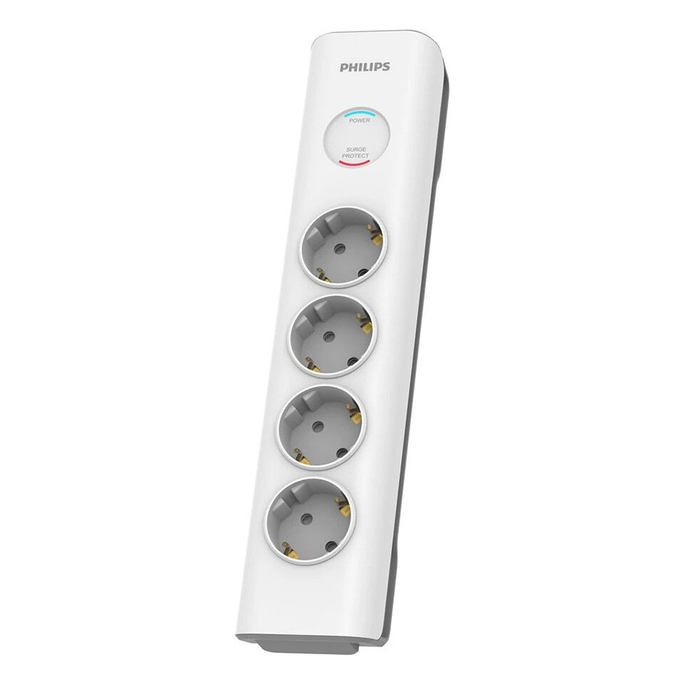 PHILIPS SPN7040WA/62 600J 4'LÜ / 2M AKIM KORUMALI PRİZ (ÜCRETSİZ KARGO)