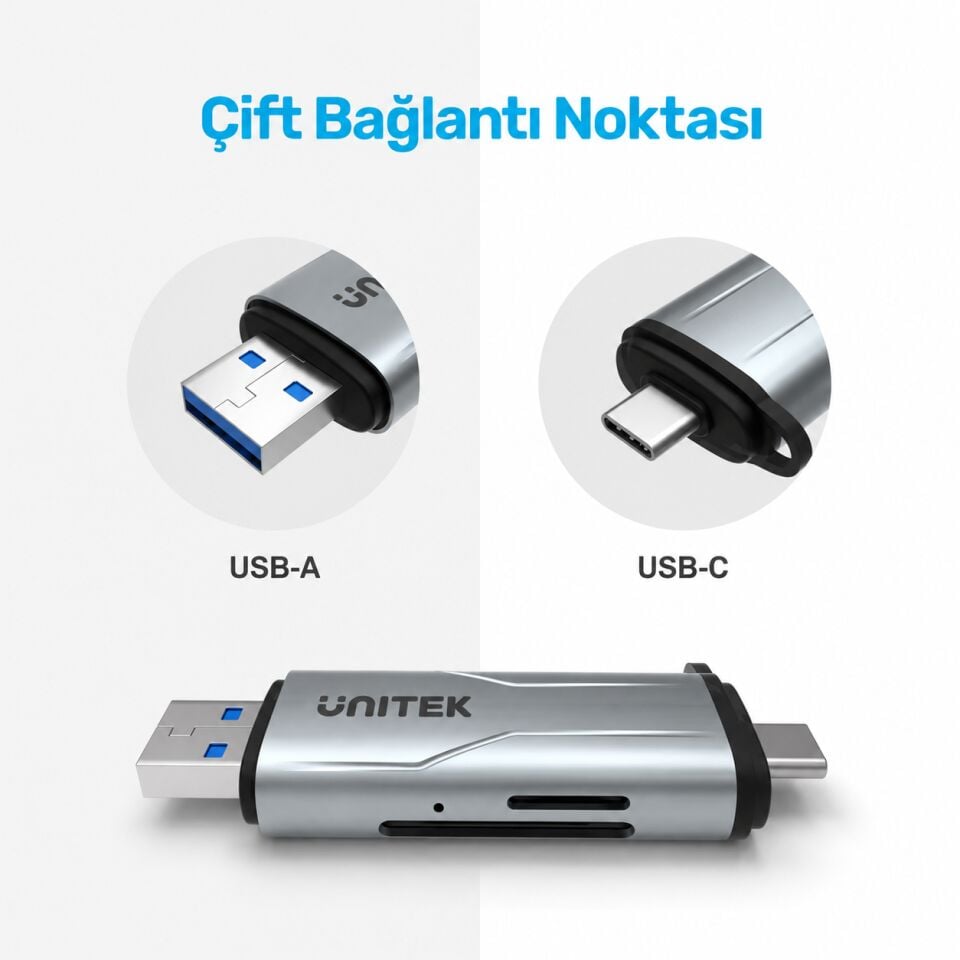 UNITEK 2' SI 1 ARADA KART OKUYUCU MICRO SD / SD (R1010A)