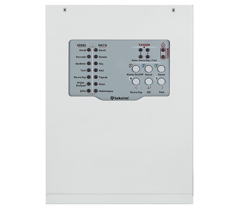 TEKNİM TFP-3122 2 BÖLGELİ KONVANSİYONEL YANGIN ALARM PANELİ (TEK AKÜ İLE ÇALIŞIR (AKÜ HARİÇ)