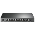TP-LINK TL-SG1210P, 8 Port, Gigabit, PoE 63W, 1 Port SFP, Yönetilemez, Masaüstü Switch
