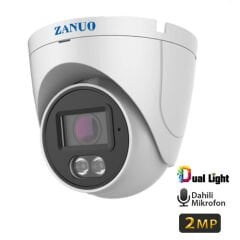 -ZANUO ZN-IPC-E1210C-S2-AS-2.8MM 2MP DUAL LİGHT DOME IP KAMERA( Dahili Mikrofon)