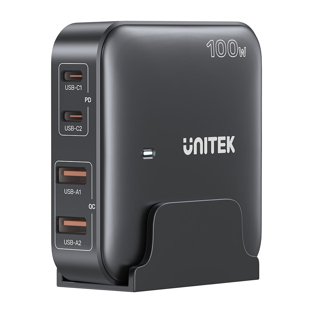 UNITEK 100W MASAÜSTÜ GAN ŞARJ İSTASYONU SİYAH (P1229ABK)