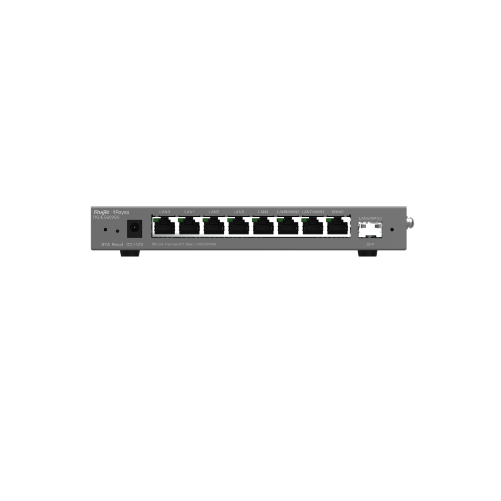 RUIJIE Reyee RG-EG209GS 9 Port, 1 Port SFP, Web Yönetilebilir, 200 Kullanıcı, Bulut Yönetimli Yönlendirici
