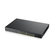 ZyXEL GS1900-24HP V2, 24 Port, GigaBit, PoE 170W, 2 Port GigaBit SFP, Yönetilebilir, Rackmount Switch