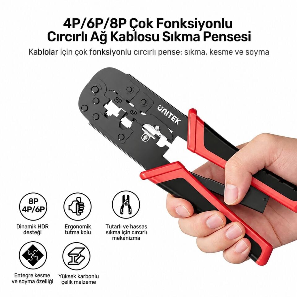 UNITEK 4P/6P/8P CIRCIRLI SIKMA ALETİ (OT136ARD01)
