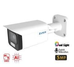 -ZANUO ZN-IPC-B3511T-AS-L-3.6MM 5MP DUAL LİGHT+SMD+AI BULLET IP KAMERA ( Dahili Mikrofon)
