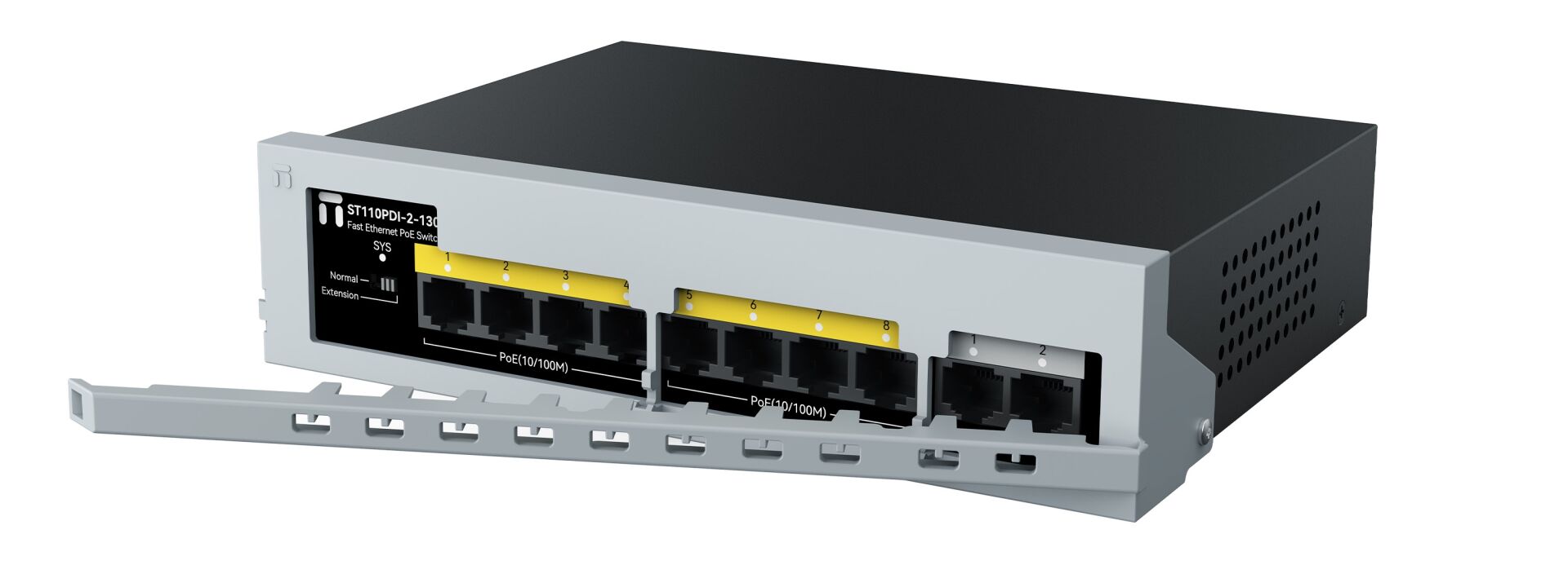 STONET ST110PDI 8 Port Fast Ethernet POE Switch 8*10/100Mbps POE 2*10/100M uplink 130W - Emniyet kilitli