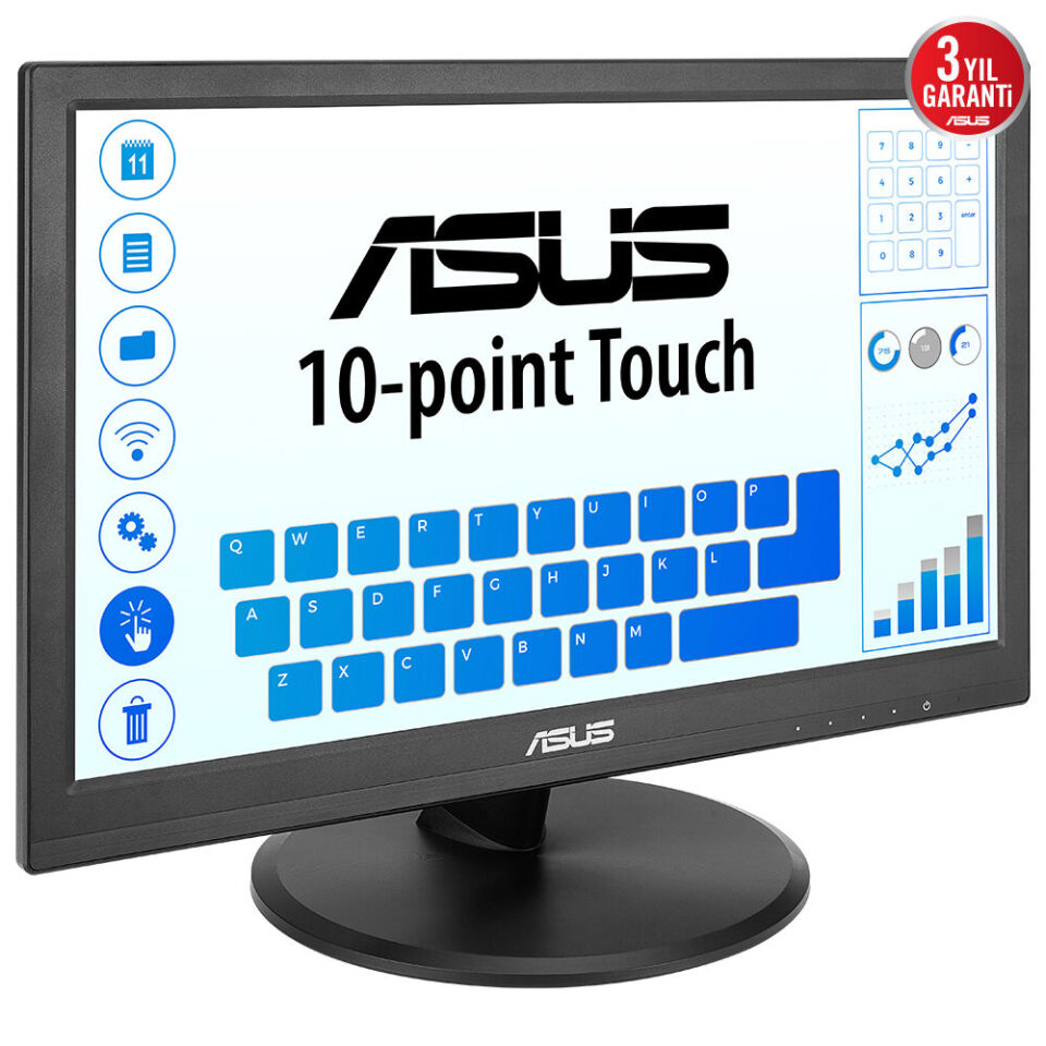 ASUS VT169HE 15.6'' 1920x1080 VGA/HDMI DOKUNMATİK SİYAH IPS LED MONITOR