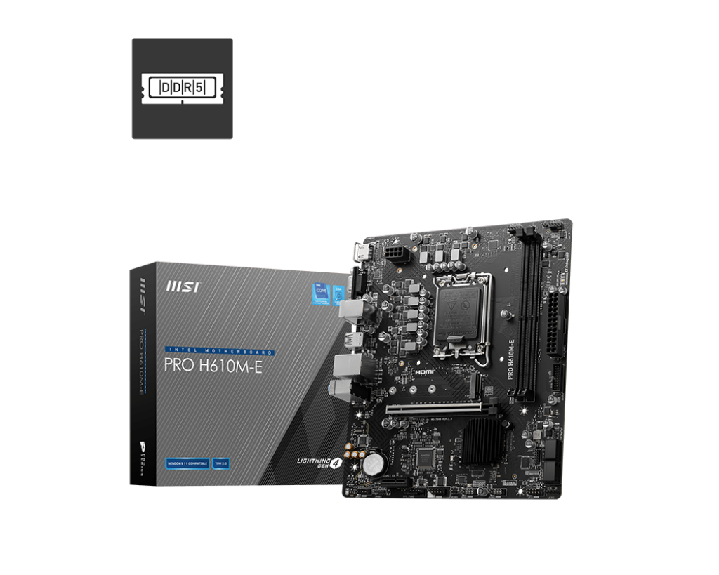 MSI PRO H610M-E H610 DDR4 Vga GLan mATX HDMI M2 USB3.2 1700p Anakart