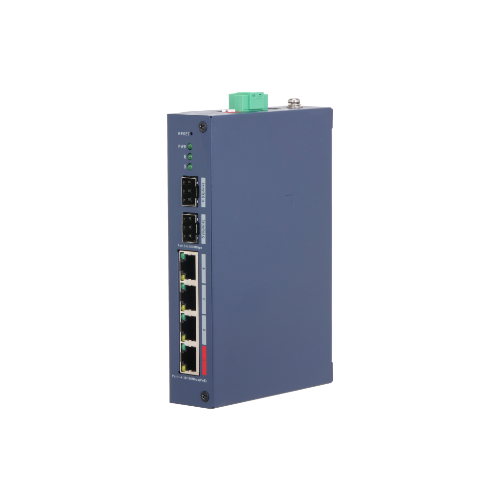 DAHUA CHS4206-4ET-90, 4 Port, Megabit, PoE 90W, 2 Port SFP, Cloud Yönetilebilir, Switch