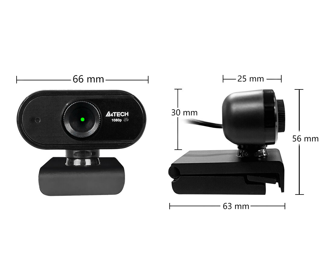 A4 TECH PK-925H 16MP 1080P HD Mikrofonlu Siyah Webcam