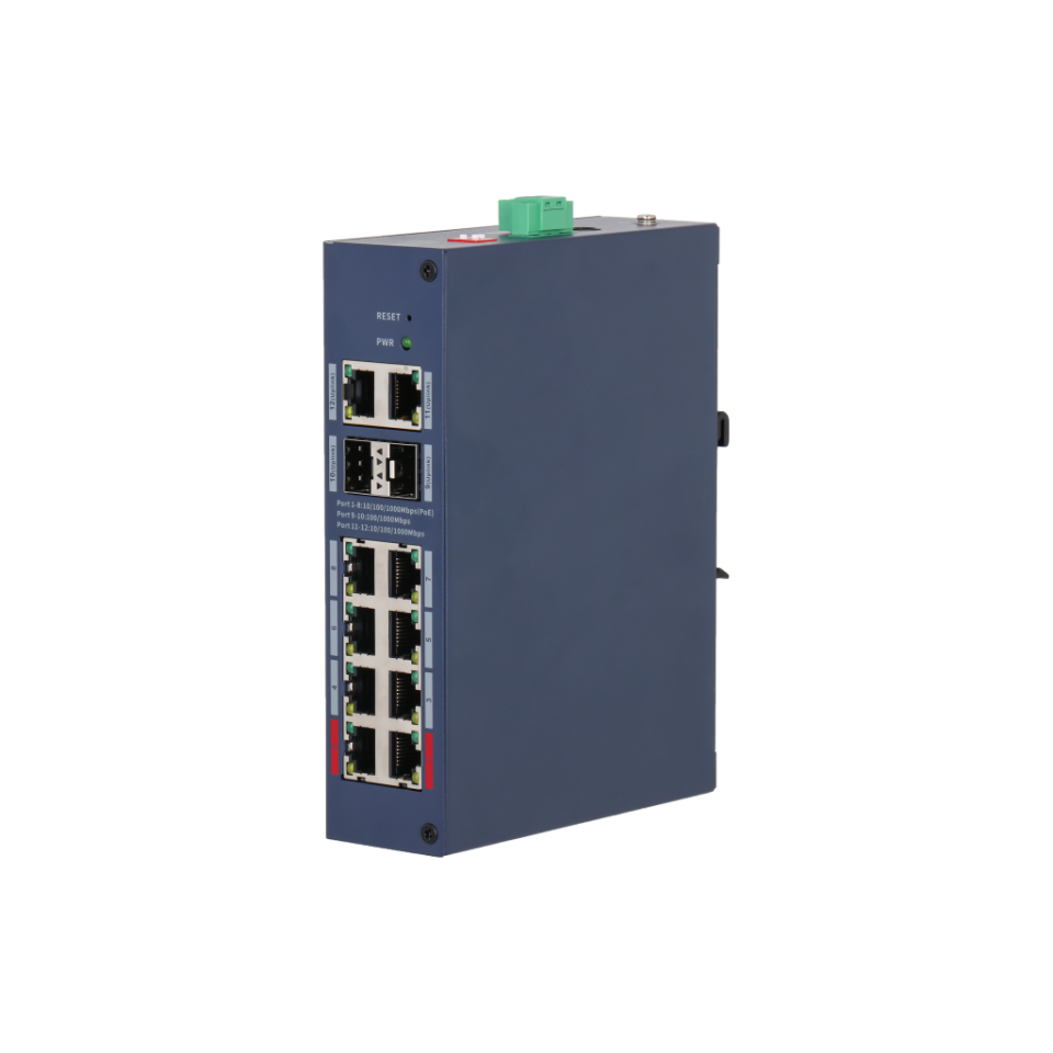 DAHUA CHS4212-8GT-110, 8 Port, Gigabit, PoE 110W, 2 Port Uplink, 2 Port SFP, Cloud Yönetilebilir, Switch