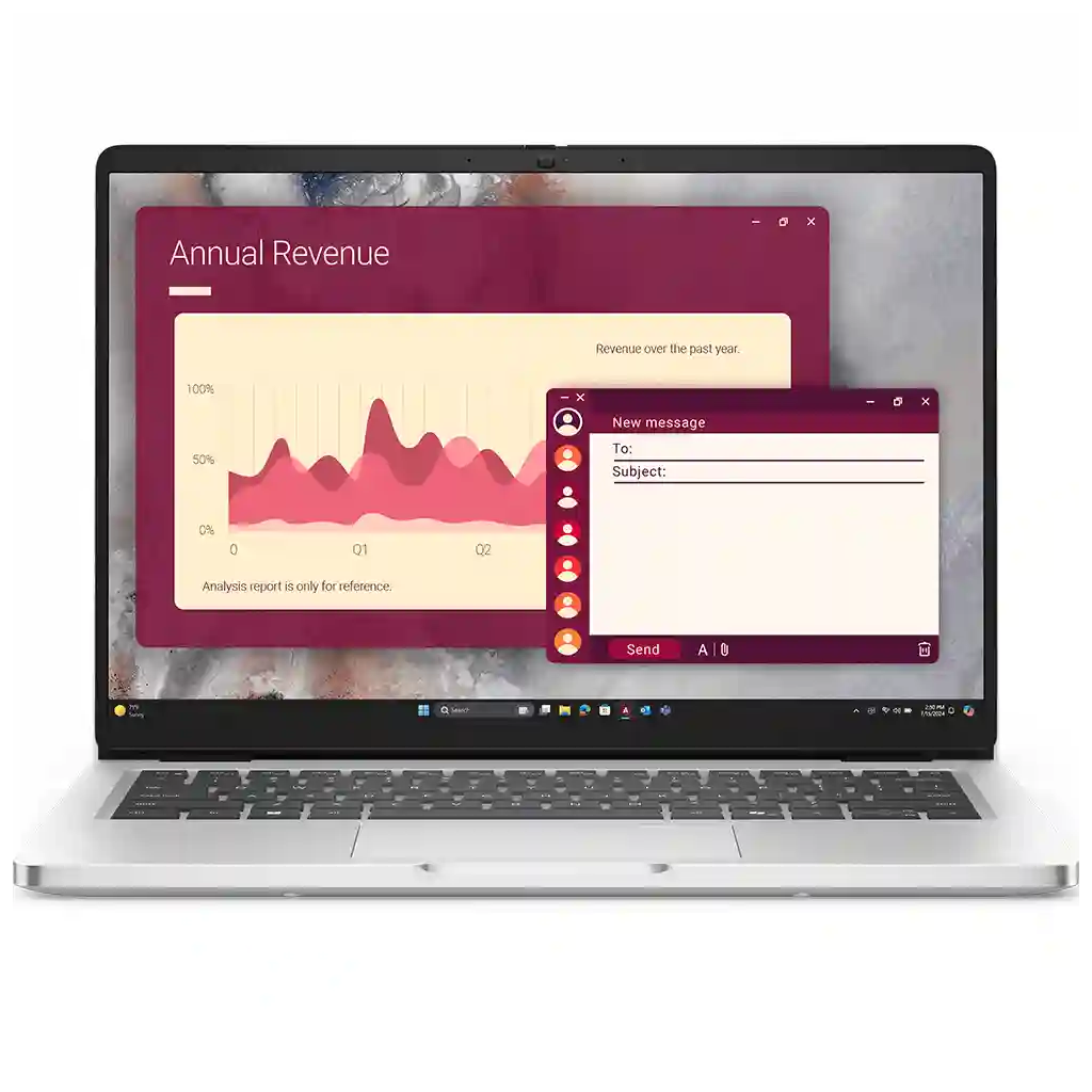 DELL Pro 14 PC14250-BTO108-W Ultra 7-255U, 14" FHD, 32Gb Ram, 512Gb SSD, Paylaşımlı Ekran Kartı, Win11 Pro Notebook (210292308)