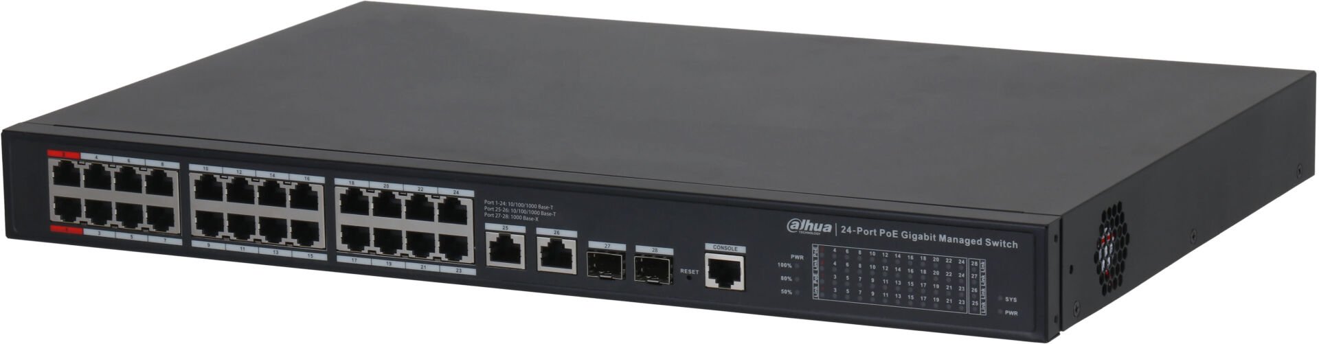 DAHUA S4228-24GT-360 28PORT YÖNETİLEBİLİR GB SWİTCH 24P POE