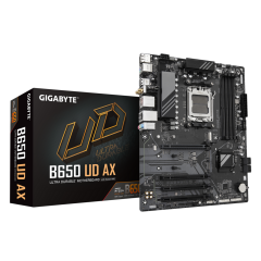 GIGABYTE B650 UD AX, 4xDDR5, 3xM.2, DP, HDMI, Type-C, Wi-Fi 6E, Bluetooth v5.3, AM5 Soket GAMING Anakart