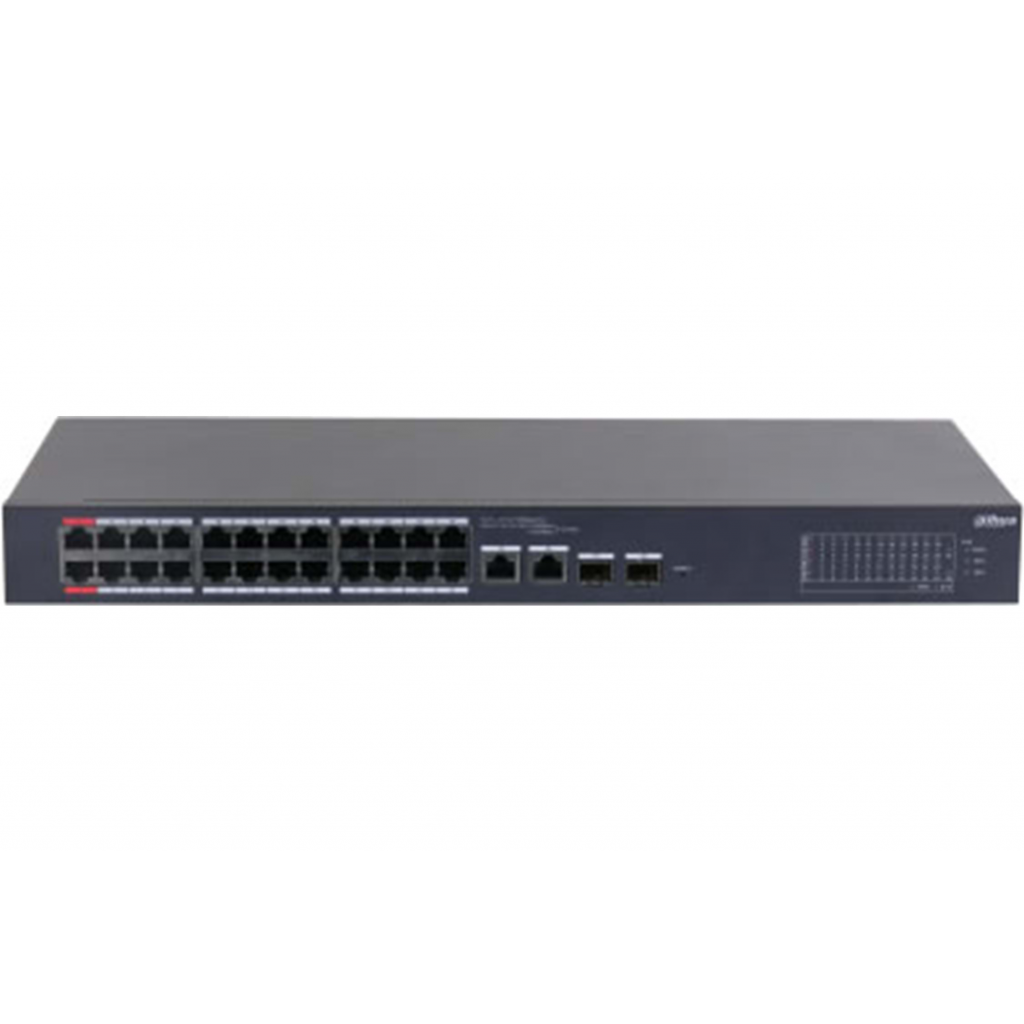 DAHUA CS4226-24ET-240, 24Port, Megabit, PoE 240W, 2 Port SFP Gigabit Combo, Cloud Yönetilebilir, Switch