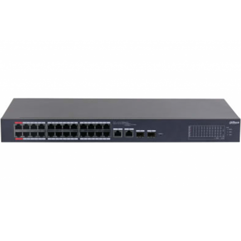 DAHUA CS4226-24ET-240, 24Port, Megabit, PoE 240W, 2 Port SFP Gigabit Combo, Cloud Yönetilebilir, Switch