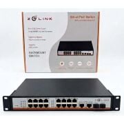 Zolink ZNT-SW-16PG2UG2S-V3 100/1000 16+2+2 Rackmount PoE Switch 2 Port Uplink 1000M 300w