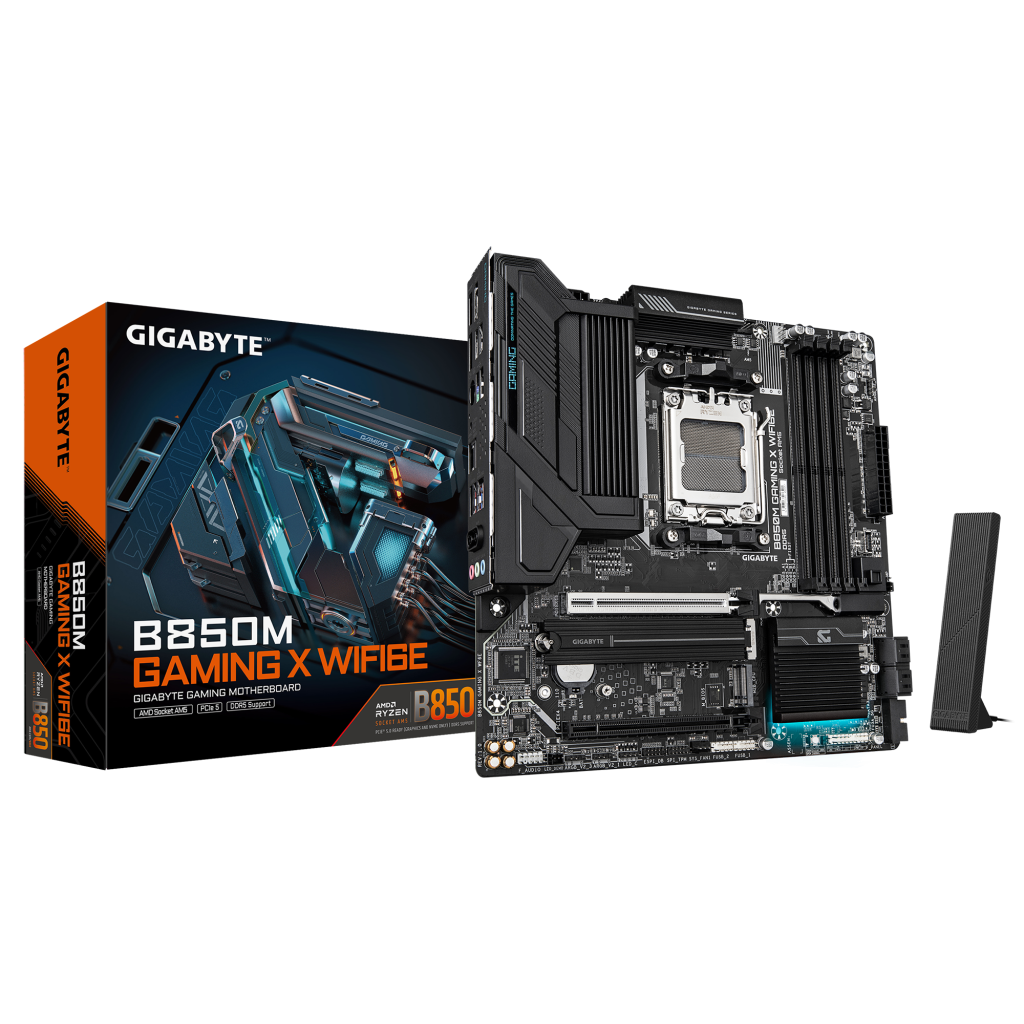 GIGABYTE B850M GAMING X WF6E, Rev.1.0, 4xDDR5, 2xM.2, 2DP, HDMI, Type-C, Wi-Fi6E, Bluetooth 5.3, AM5 Soket GAMING Anakart