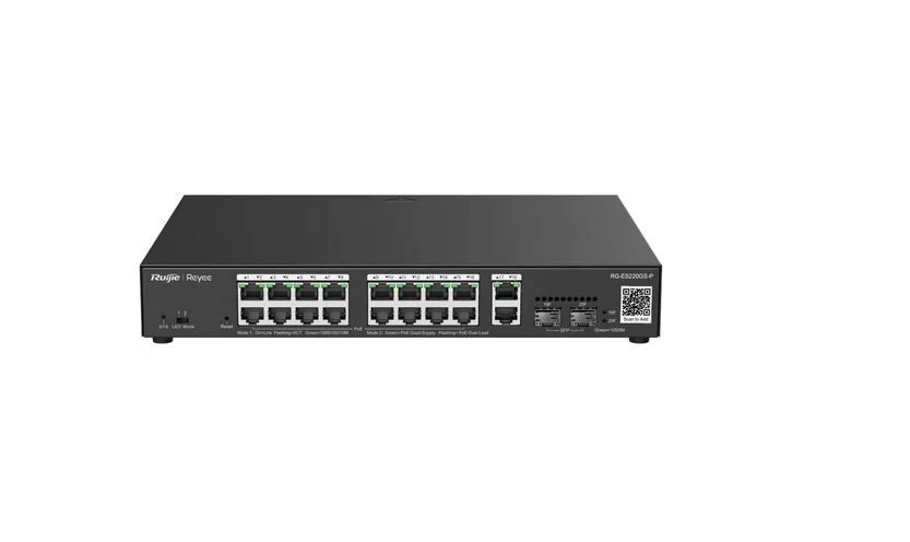TP-LINK OMADA ES220GMP 20 Port Gbit 16 PORT POE 250W 2xGBİT RJ45+ 2xGBİT SFP Rack mount Yönetilebilir (L2) Switch